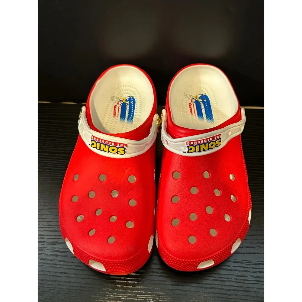 Crocs Sonic the Hedgehog Classic Clogs Red White Mens 9 Womens 11 Shoes